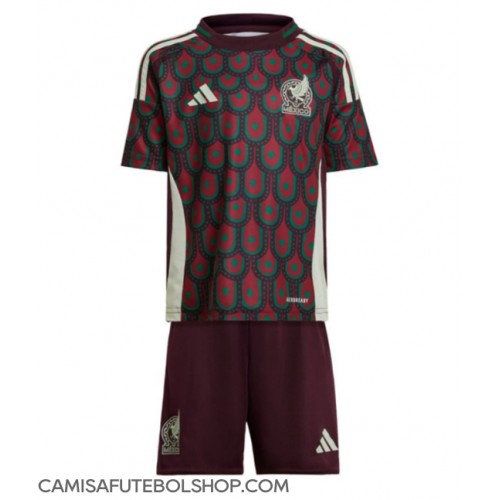 Camisa de time de futebol México Replicas 1º Equipamento Infantil Copa America 2024 Manga Curta (+ Calças curtas)